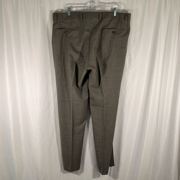 Jos A Bank Wool Blend Dress Pants Mens 38 R Grey Travel Tech Slim Fit Flat Front - Picture 5 of 9